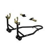 Garvee Motorcycle Stand Lift - 450 lbs Capacity Adjustable Front and Rear Wheel Lift for Maintenance and Repairs, Black - Black