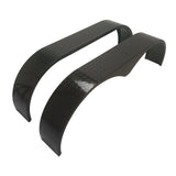 Garvee 2Pcs Trailer Fenders, 66" x 9.1" x 20" Tandem Round Trailer Fenders, Heavy Duty Steel Double Axle Trailer Fenders Compatible with 13-15 Inch Wheels, Black - Black round (iron)