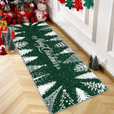 Garvee Christmas Rug Runner Rug 2x6 Washable Rug Non Slip Kitchen Rugs Bedroom Decor Soft Throw Rugs Stain Resistant Carpet for Bedroom Laundry Hallway Runner Green 2'x6' - Green
