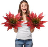 Garvee Artificial Tequila Plant With 22 Red Leaves Durable Plastic Indoor Decoration Home Office Use - Rot