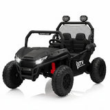 Garvee Ride - P Series: 2 Seater 24V Ride On Car,Electric Vehicle Utv Car for Kids,400W Motors Electric Truck With Remote,4.5MPH Max Speed,Four-Wheel Suspension，Music，Best Gift for Kids,Black - Black