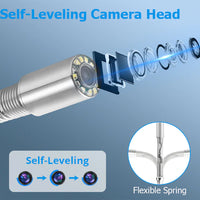 Garvee Sewer Inspection Camera with 512Hz Locator, 100ft Self-Leveling Snake Camera, 9" Touch HD Screen, DVR, Adjustable LEDs, 16GB SD Card, IP68 Waterproof for Sewer and Drainage Pipes -100ft