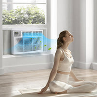 Garvee 12000 BTU Window Air Conditioner With Wi-fi Enabled, Remote Control, Cooling Up To 550sq.ft, 115v Wall Mounted Window Ac Units For Rooms, Dehumidifier, Fan, Reusable Filter
