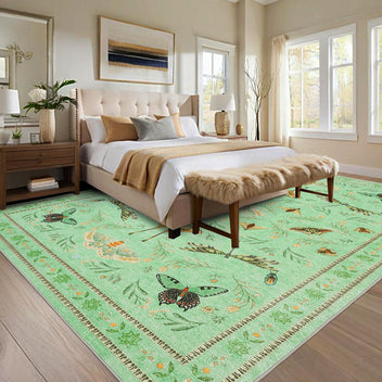 Garvee Insect Washable Soft Area Rugs for Living Room Bedroom Ultra-Thin Non Slip Dining Room Stain Resistant Rug Large Carpet for Office Nursery Bedroom
