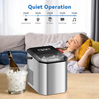Garvee Ice Maker Machine for Home and Comerical Purposees,26lbs/24H Countertop Ice Maker with Ice Scoop and Basket Portable Self-Cleaning Ice Cube Maker for Home Kitchen Office Bar Party