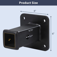 Garvee Hitch Wall Mount,2" Bolt-On Receiver Opening Hitch Tube,20,000 LBS Bumper Trailer Hitch Compatible for Skid Steer Mount Plate,Heavy Duty Hitch Receiver for Tractor,Lawn Mower,Ut
