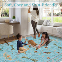 Garvee Insect Washable Soft Area Rugs for Living Room Bedroom Ultra-Thin Non Slip Dining Room Stain Resistant Rug Large Carpet for Office Nursery Bedroom