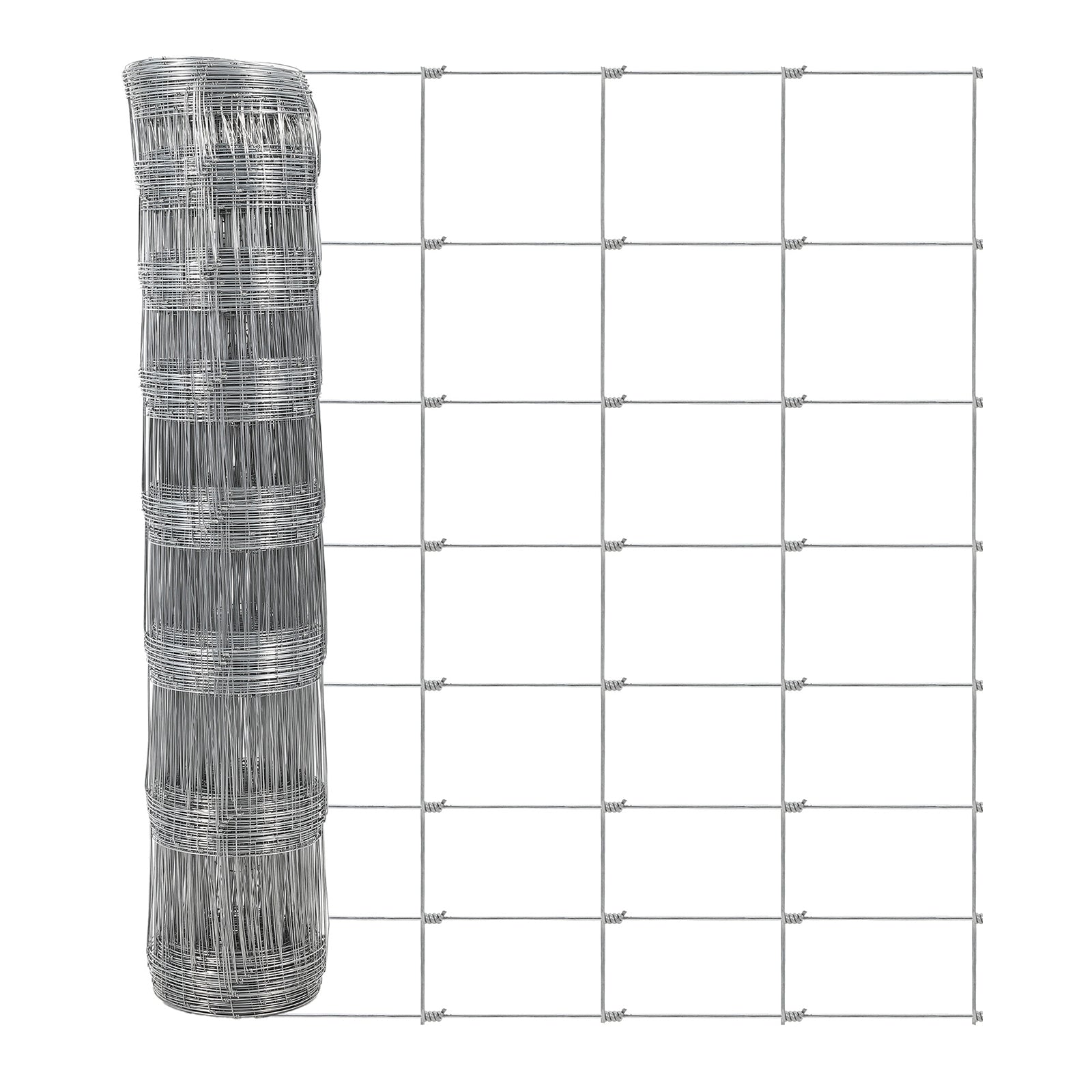 Garvee 4' × 328' Farm Fence, 14-Gauge Heavy Zinc Galvanized Field Wire Fencing with Hinge Knot for Cattle, Goats, Sheep & Deer