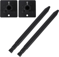 Garvee 17" Stabilizer Hay Bale Spear Attachment, Pair Quick Attach Bale Spike Without Sleeves, Black Powder Coated Hay Bale Forks Handing Equipment Fit for for Skid Steer Mount Plate Tractors Loaders