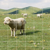 Garvee Heavy Duty 9GA Cattle Fence 4x328 FT - Thick Galvanized Steel w/Reinforced Joints for Livestock Farm Horse Protection - Silver