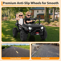 Garvee Ride P Series 24V Kids Toddler Ride On Truck 4WD 3 Speeds Large 7AH Battery Bluetooth MP3 Parent Safety Brake Red Outdoor Play - Black