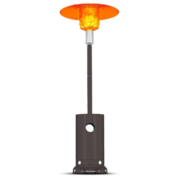 Garvee Patio Heater, 48,000 Btu Portable Heater With Patio Cover, Propane Outdoor Heaters for Patio, Backyard, Balcony With Wheels (Bronze)