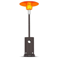 Garvee Patio Heater, 48,000 Btu Portable Heater With Patio Cover, Propane Outdoor Heaters for Patio, Backyard, Balcony With Wheels (Bronze)