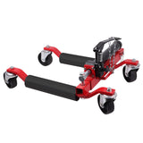 Garvee Car Wheel Dolly Set With Hydraulic Tire Jack For Truck RV Trailer, 1500 LBS Capacity, Red