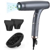 Garvee Ionic Hair Dryer with Magnetic Nozzle Foldable Portable for Travel Home Salon Dark Grey 110,000 RPM
