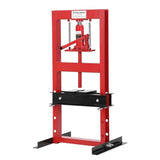 Garvee 6-Ton Hydraulic Shop Press - Heavy-Duty Adjustable H-Frame Floor Press for Automotive Repair and Metal Fabrication Steel, Red - Red
