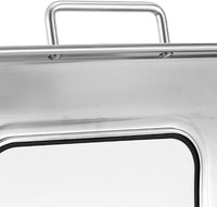 Garvee 9 Quart Roll Top Chafing Dish Buffet Set, Full Pan Chafer, Rectangle Hydraulic Pressure Stainless Steel Set, for Wedding, Parties, Banquet, Catering Event, 1 Pack