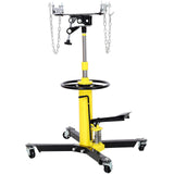 Garvee Transmission Jack 1660 Lbs Capacity Telescoping Hydraulic Jack 360° Swivel Wheel Lift Stand 2 Stage Adjustable Floor Jack Yellow