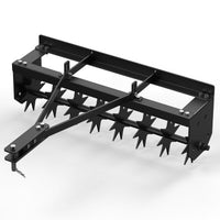 32-inch tow-behind spike aerator with durable steel tines for lawn aeration