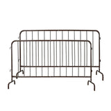 Garvee 2 Pack Interlocking Steel Barricade Heavy-Duty Metal Barricade Outdoor Event Crowd Control 7 ft Rust-Proof Powder Coated