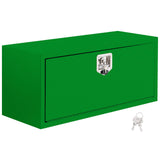 Garvee 24x14x16 Inch Underbody Truck Box Black Steel Lockable Waterproof Heavy Duty Toolbox for Tool Storage, Green - Green