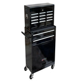 Garvee High Capacity Rolling Tool Chest With Wheels Sliding Drawers Detachable Top Safe Lockable Tool Storage Cabinet For Workshop Garage Warehouse 8 Drawer Black