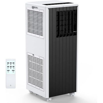Garvee 8000 BTU Portable Air Conditioner, 3 In 1 AC Unit Built-In Cool, Dehumidifier & Fan for Rooms Up to 350 Sq.Ft, Energy Saving AC with Remote/24H Timer for Dorms/Indoor Rooms - Gray