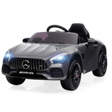 Garvee Ride Car for Kids, 12V Power Battery Electric Vehicles for 3-7 Toddlers, Licensed Mercedes-Benz with Remote Control, MP3 Player - Grey - Grey