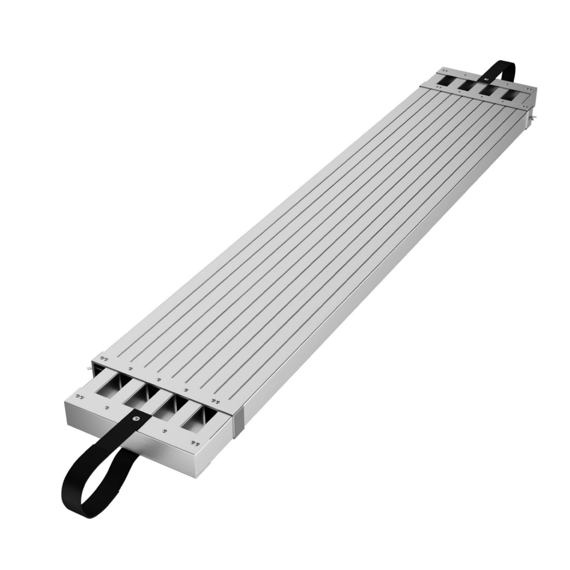 Garvee 8-13ft Aluminum Work Plank Up to 440LBS Load Capacity with Adjustable Work Platform,Equipped with Skid-Proof Platform Scaffold Ladder Accessory Silver
