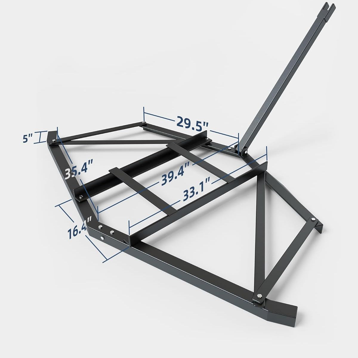 Garvee 72" Wide Driveway Drag - Heavy Duty Gravel Leveler, Tow Behind Drag Harrow, Driveway Tractor Harrow with 2 Adjustable Bars, Heavy Duty Steel, Driveway Grader for ATV, UTV, Garden Lawn Tractors