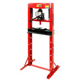 Garvee 12 Ton Hydraulic Shop Press, Heavy-Duty H-Frame Garage Floor & Benchtop Press, Adjustable Hydraulic Press with Removable Support Levers & Plates, Red Shop Press for Auto Repair Shops, Garage