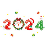 Garvee 2024 Christmas PVC Wall Stickers Waterproof Removable Double Sided Pattern Window Sticker Home Decor for Bedroom Living Room XL692 - Xl692
