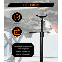 Garvee 3/4 Ton Underhoist Support Stand - 1655 lbs Capacity Jack Stand with 52" to 76" Lifting Range and 12" Diameter Base for Vehicle Lifting and Support, Black