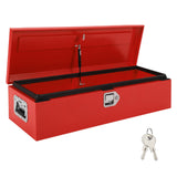 Garvee 39"x13"x9.6" Truck Bed Tool Box, Heavy-Duty Steel Metal Storage Box with Orange Peel Finish for Pickup, RV, and Trailer, Red - Red