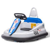 Garvee Ride - B Series: 6V Electric Ride On Toys for Kids 1.5-6 Years Old, Steering Wheel, 360 Degree Spin, 2-Speeds, Lights, Music & Horn, Safety Belts, Best for Birthday - White - White