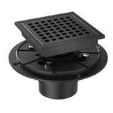 Garvee Square, High Flow Shower Kit with Removable Cover & Hair Filter - Matte Black