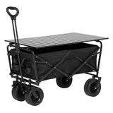 Garvee 8 inch All Terrain Wheels Collapsible Outdoor Camping Wagon - Black