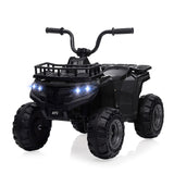 Garvee Ride - P Series: 12V Kids Ride On Electric Quad ATV, Ride Car Toy with Bluetooth Audio, High/Low Speed, LED Headlights, Battery Indicator & Radio Orange - Black - Black