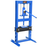 Garvee 6 Ton Hydraulic Press Heavy-Duty Adjustable H-Frame Garage Floor Shop Press for Automotive Repair Metal Straightening Black - Blue