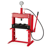 Garvee 10 Ton Hydraulic Press Heavy-Duty Adjustable H-Frame Garage Floor Shop Press with Stamping Plates for Automotive Repair Metal Fabrication 3.5-20 Inch