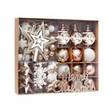 Garvee 70 Pcs Christmas Ball Ornaments Set, Christmas Ball Shatterproof Hanging Tree Ornament Assortment Set, Merry Christmas Sign & Top Tree Toppers, Xmas Outdoor Party Home Decor, Champagne - Champagne
