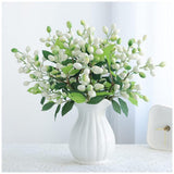 Garvee Artificial Berry Stems - Set of 3 Bundles for Home, Wedding, and Party Decoration - White