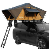 Garvee Rooftop Tent Soft Shell With Telescopic Ladder & LED Light For 2-3 Person Camping On Truck SUV Van Trailer Waterproof UV Resistant 4-Season Design