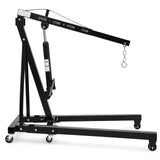 Garvee 2-Ton (4400 lbs) Cherry Picker Engine Hoist - Folding  Heavy-Duty Hydraulic Shop Crane, Black - Black