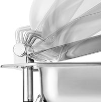 Garvee 9 Quart Roll Top Chafing Dish Buffet Set, Full Pan Chafer, Rectangle Hydraulic Pressure Stainless Steel Set, for Wedding, Parties, Banquet, Catering Event, 1 Pack