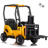 Garvee Ride - P Series: 12V Kids Forklift Ride-On: Indoor/Outdoor Fun, Realistic Design, Music, Speed Switch, 66lb Max Load, Remote Control, Ages 3-7 - Yellow - Yellow