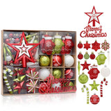Garvee 70ct Christmas Tree Balls Ornaments, Shatterproof Xmas Tree Hanging Balls Decorations Perfect for Holiday Wedding Christmas Decor - Red White