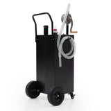 Garvee 40 Gal Black Portable Gas Caddy with Pump for Fuel Storage, Black - Black