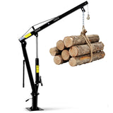 Garvee Hydraulic Pickup Truck Crane - 2000 lbs Capacity Folding Truck-Mounted Bed Crane, Steel Jib Crane Hoist with 360° Swivel for Lifting Goods in Construction and Factories