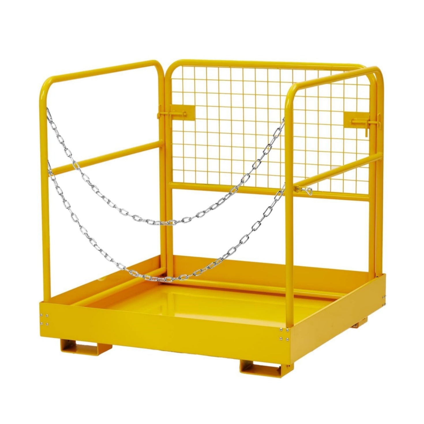 Garvee 36x36 Inch Forklift Safety Cage for 1 or 2 People, Forklift Man Basket 1200 Lbs, Foldable Forklift Work Platform for Changing Lights, Painting, Roof Repair, Tree Service, Aerial Tasks